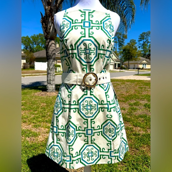 Mestiza New York Dresses & Skirts - NWT🌷Mestiza N.Y. Havana Print Poplin High Square Neck Fit-and-Flare Mini Dress